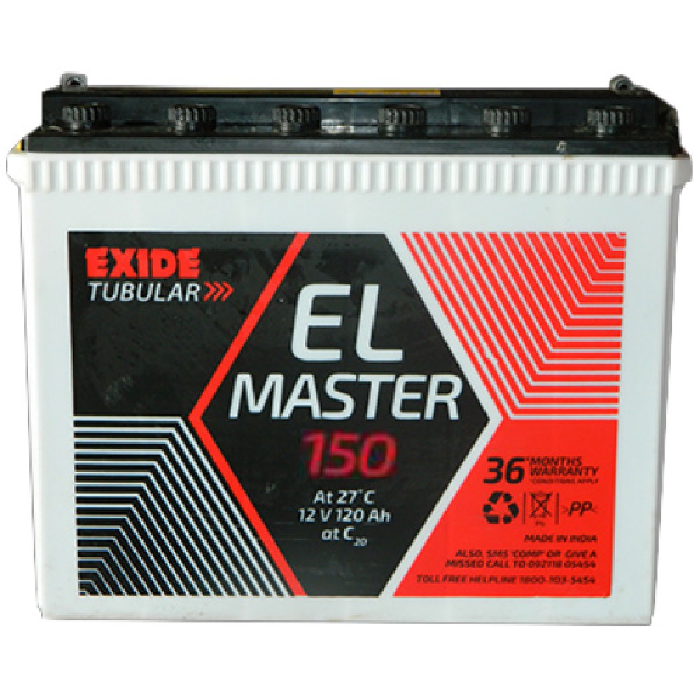 Exide ELMaster 150 150AH Tall Tubular Battery