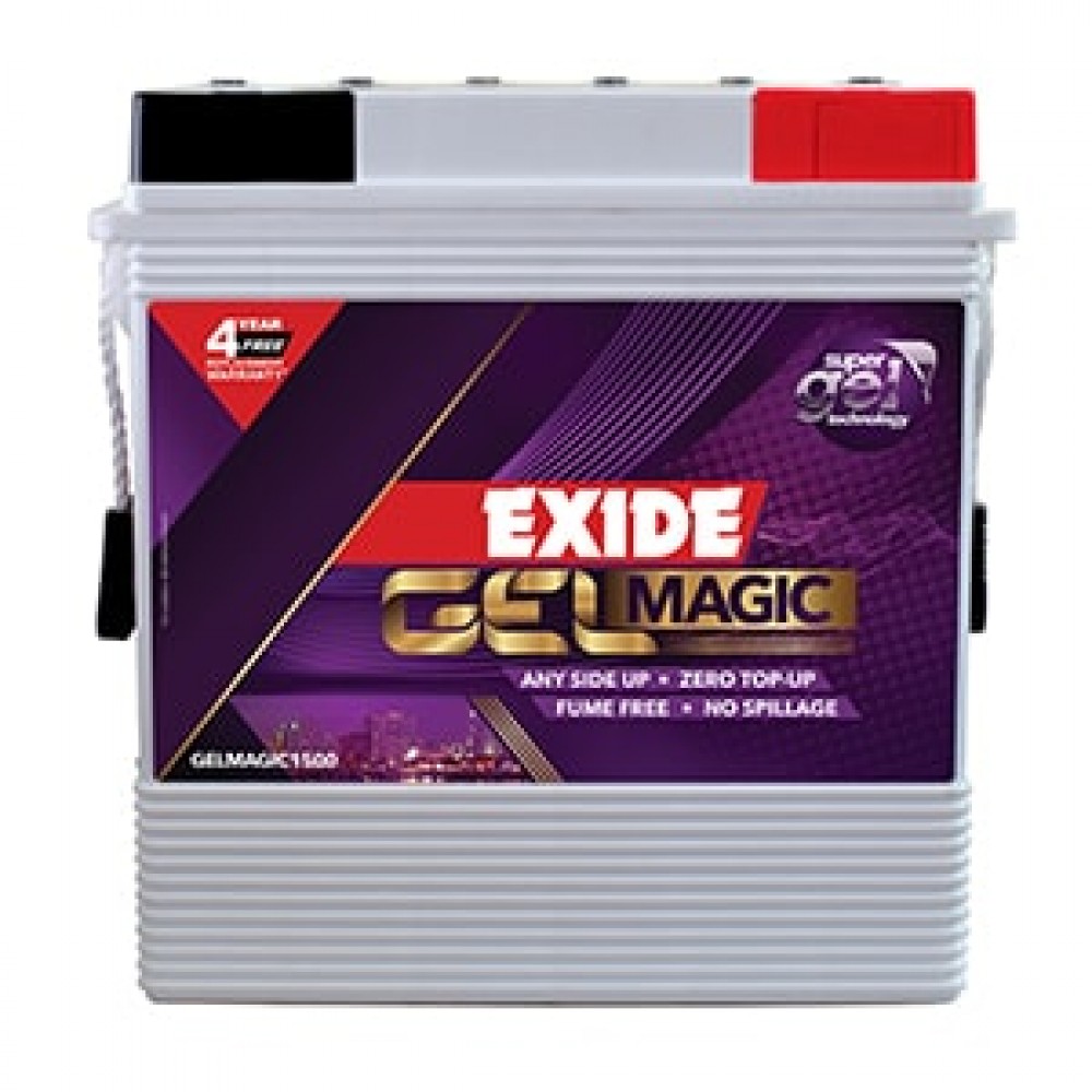 Exide Gelmagic 1500 150AH Flate Plate Battery
