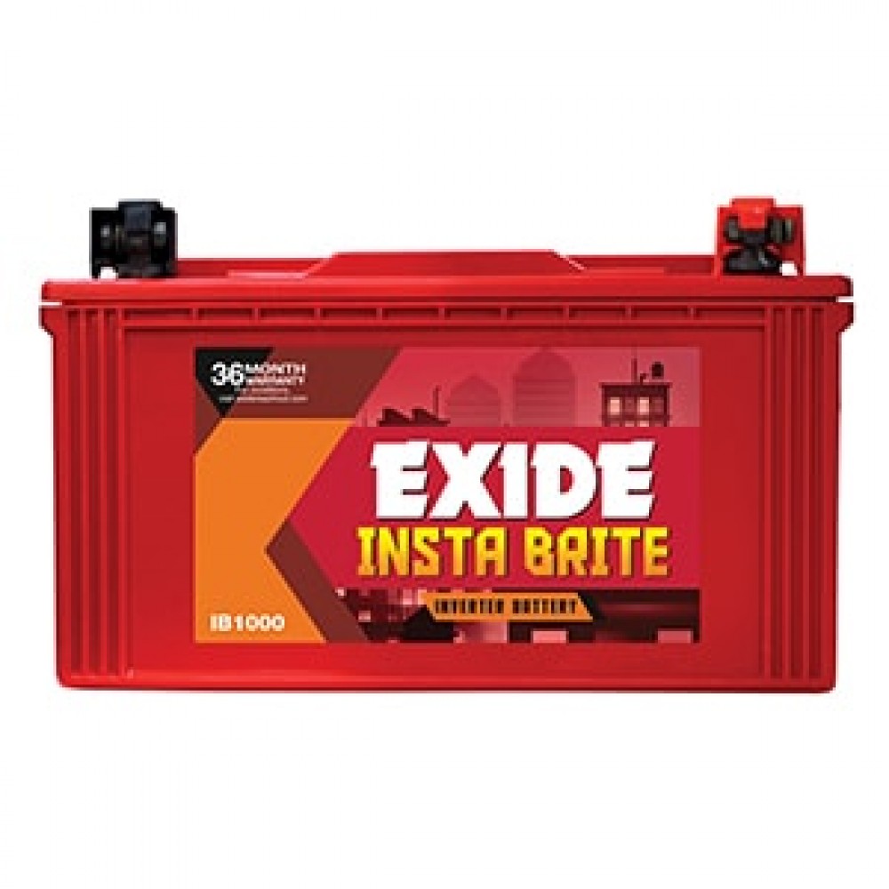 EXIDE INSTABRITE IB1000 100AH Flat Plate Battery