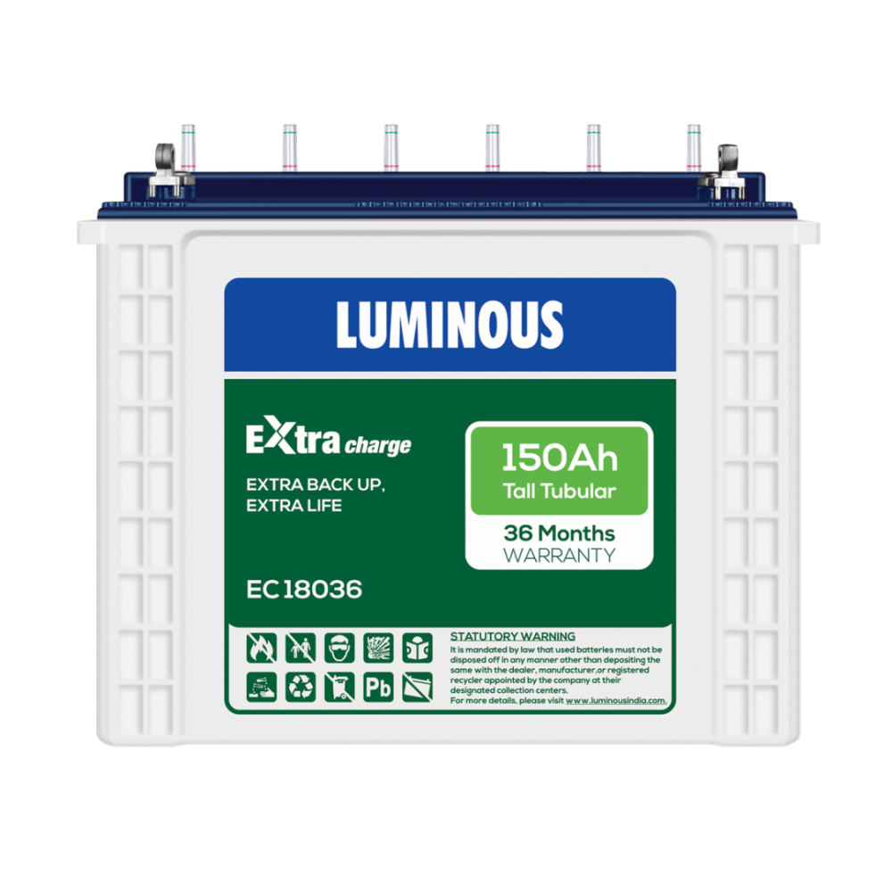 Luminous EC 18036 150AH Tall Tubular Battery