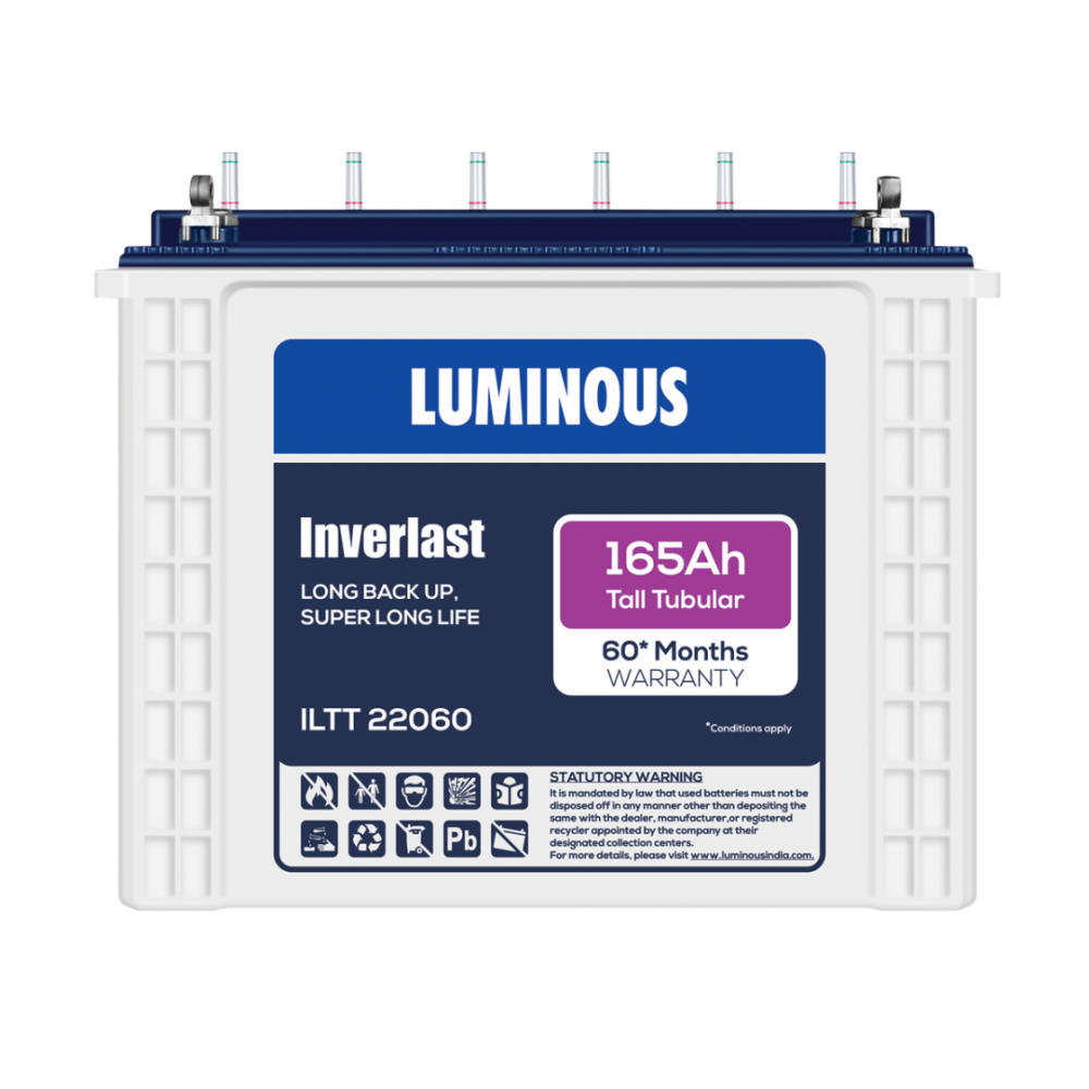 Luminous ILTT 22060 165AH Tall Tubular Battery