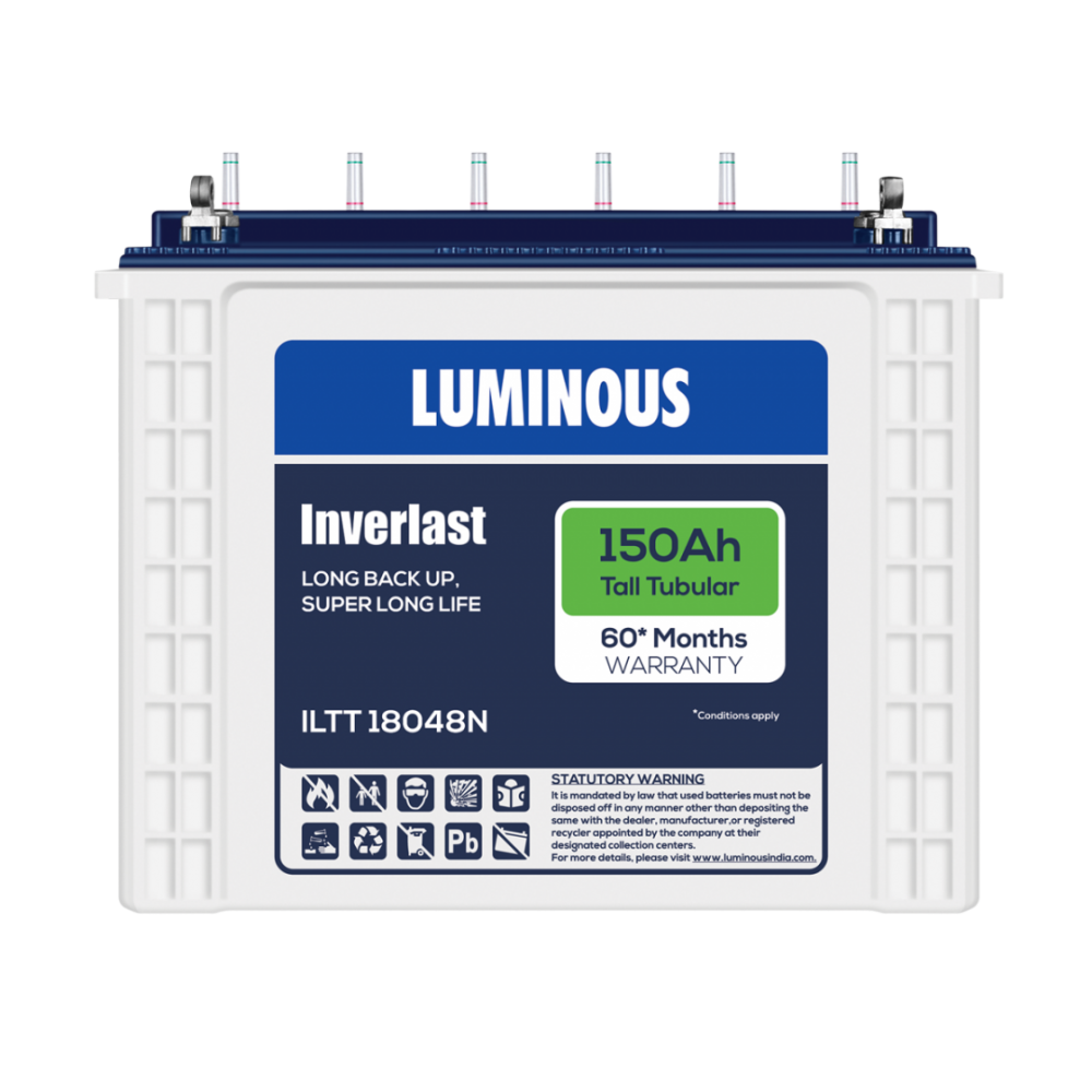 LUMINOUS INVERLAST ILTT 18048N 150AH Tall Tubular Battery