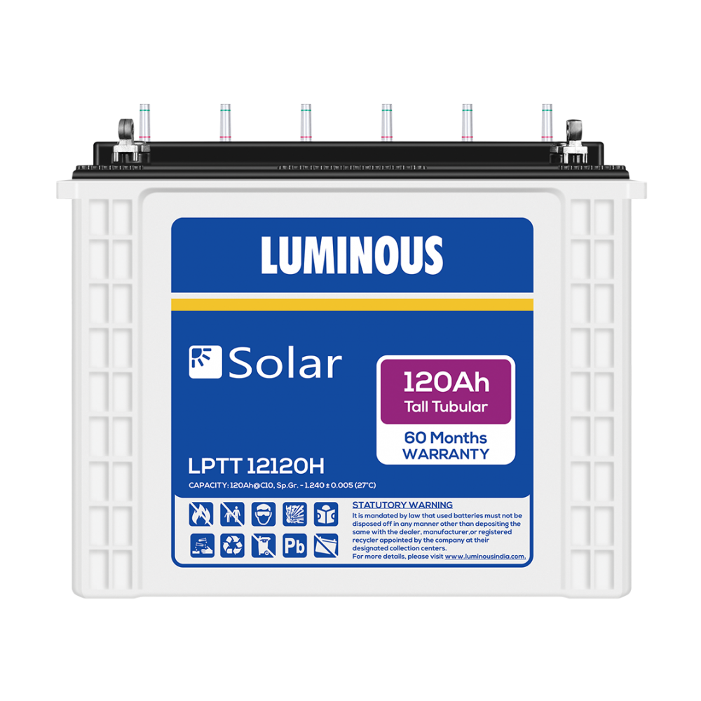 Luminous LPTT 12120H 120AH Solar Tubular Battery