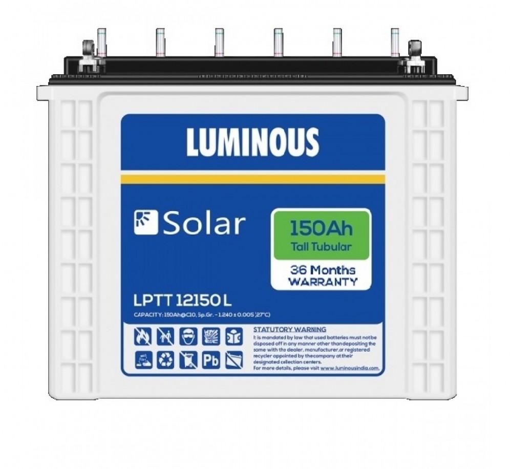 Luminous LPTT 12150L 150AH Solar Tubular Battery