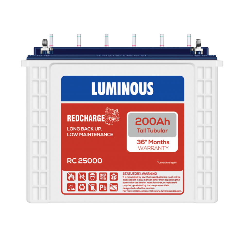 Luminous Red charge RC25000 200AH Tall Tubular Battery