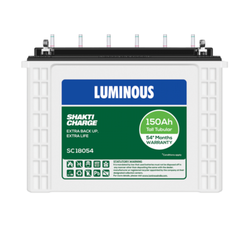 Luminous SHAKTI CHARGE SC 18054 150AH Tall Tubular Battery