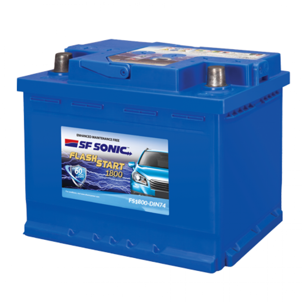 SF SONIC Flash Start - FS1800-DIN74 74AH Battery